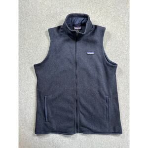 Patagonia Better Sweater Vest Womens XL Navy Fleece Mock Neck Full Zip